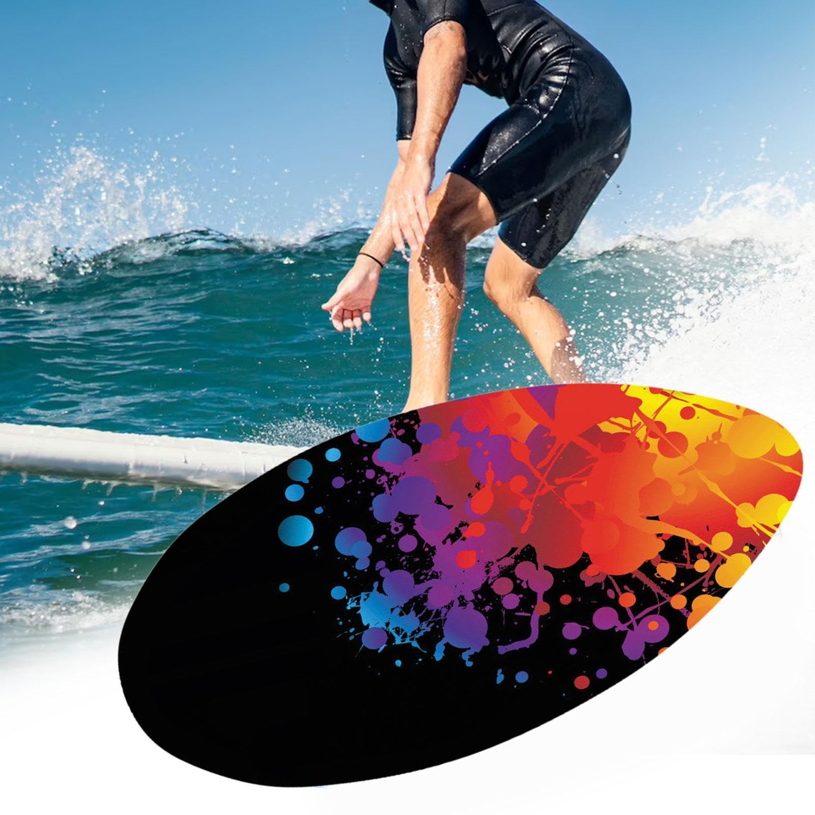 Homyl Skimboard, Skimboard, Tavola da Planata in Legno con Rivestimento Lucido, Bodyboard in Legno Premium, Tavola da Surf per Adolescenti E Adulti, Tutti G