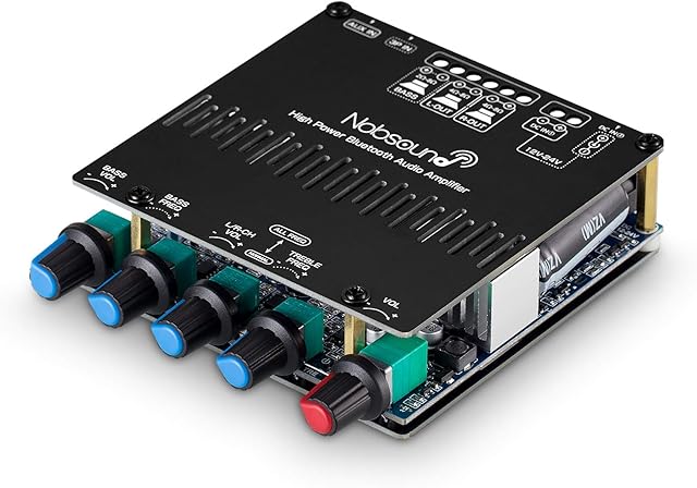Nobsound Bluetooth 5.0 Audio Receiver TPA3116 Amplifier Board 2.1 Channel Class D Digital Amplifier Module Stereo Subwoofer Amp for Home Passive Speakers