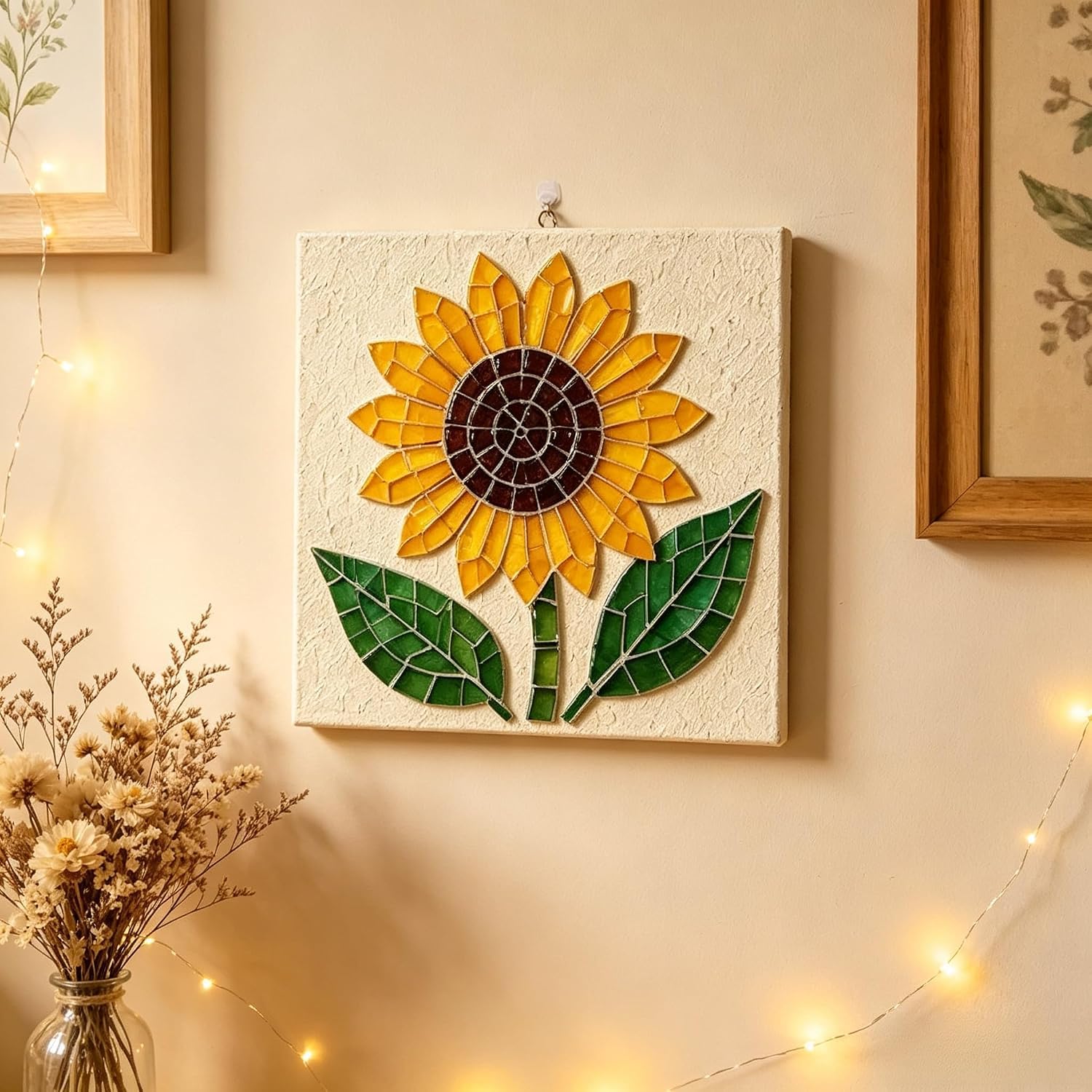 Sunflower Mosaic Art Kit | Diy Mosaic Bead Craft Kits For Kids Adults