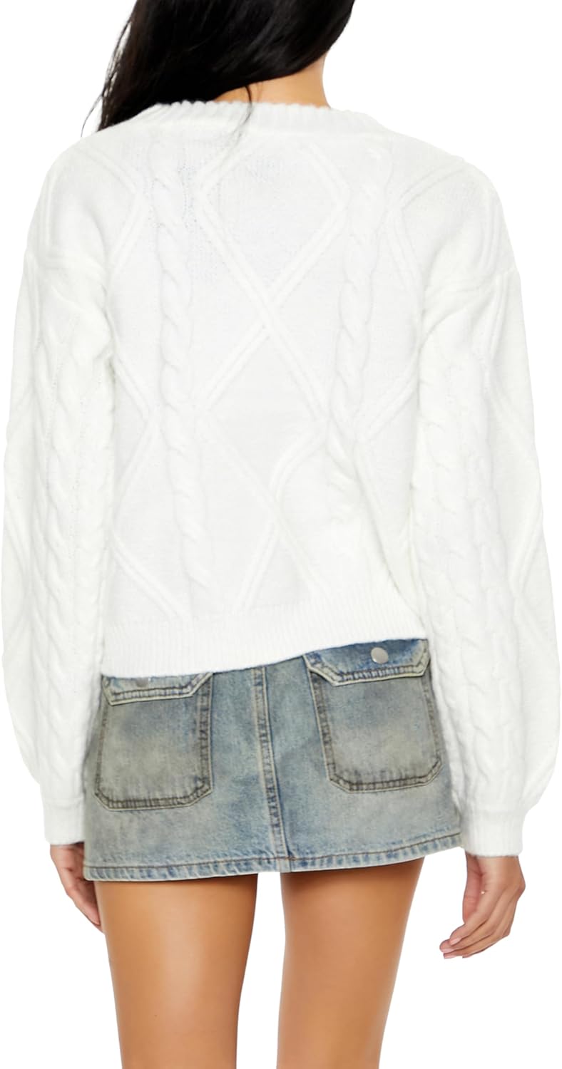 Forever 21 Womens Cable Knit Cardigan Sweater - Image 5