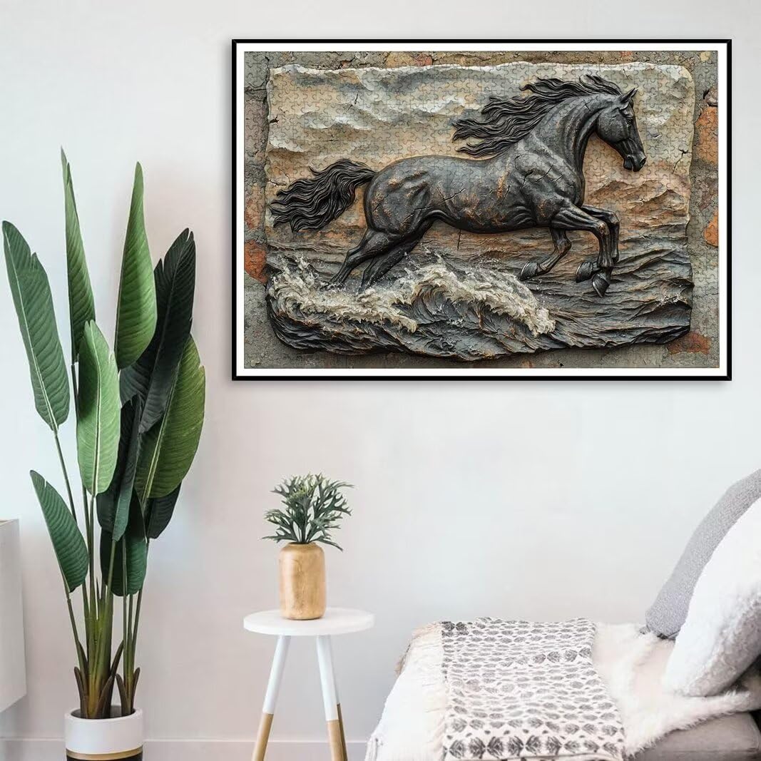 Puzzle Cavallo, Puzzle 2000 Pezzi Adulti per Decor, Regalo Donna/Uomo -8760