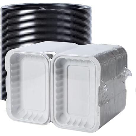 Yangrui 9 Inch Reusable Plastic Plates Set of 150 + To Go...