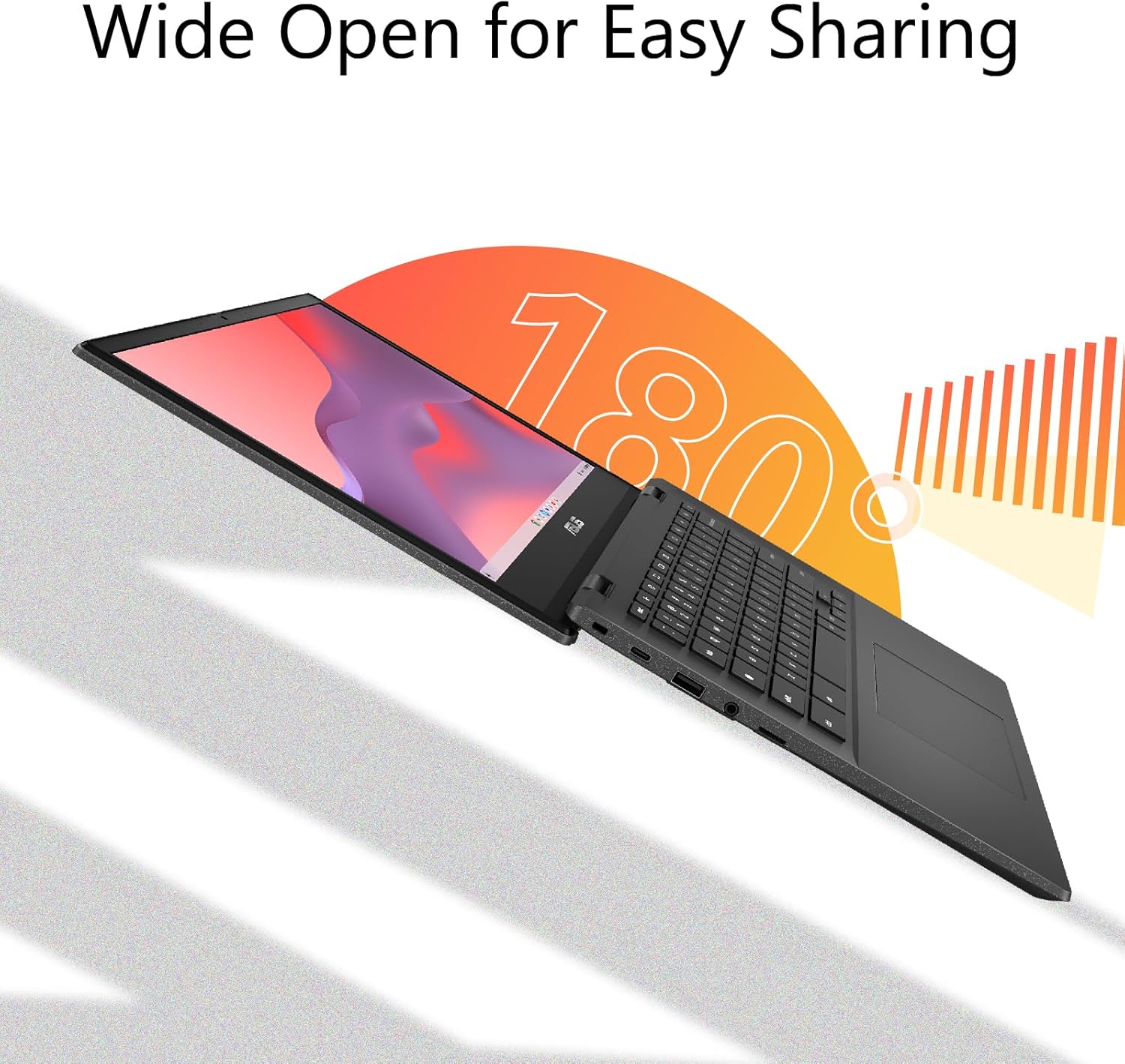 ASUS Chromebook CM1402 14" FHD Laptop, MediaTek Kompanio 520, 4GB LPDDR4x-3600 MHz RAM, 128GB Storage(64GB eMMC+64GB Micro SD), HD Webcam, WiFi 6, Bluetooth, Chrome OS, Gravity Gray - Image 2