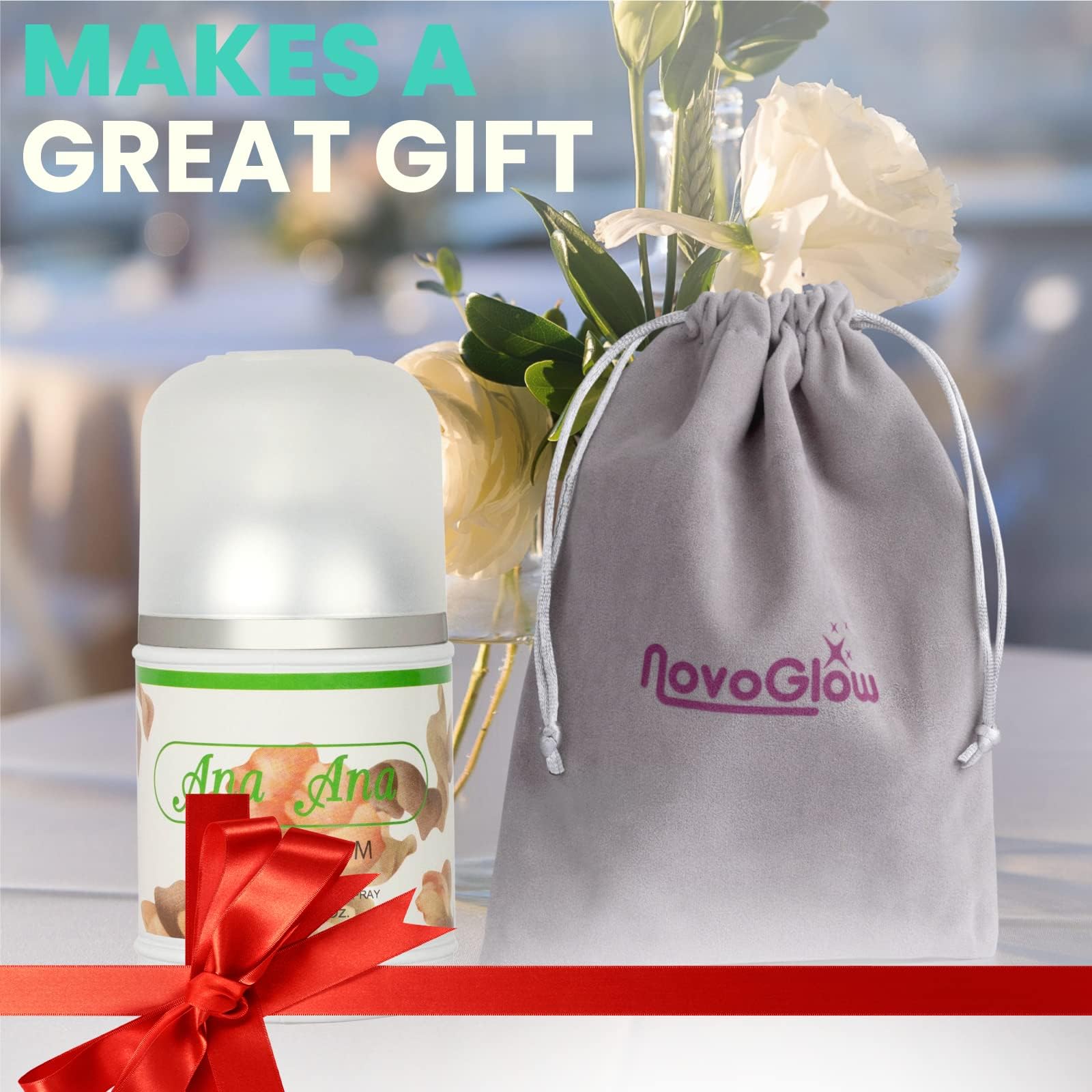 NovoGlow ANA ANA - Eau De Parfum Spray Perfume, Fragrance For Women- Daywear, Casual Daily Cologne Set with Deluxe Suede Pouch- 3.4 Oz Bottle- Ideal EDP Beauty Gift for Birthday, Anniversary