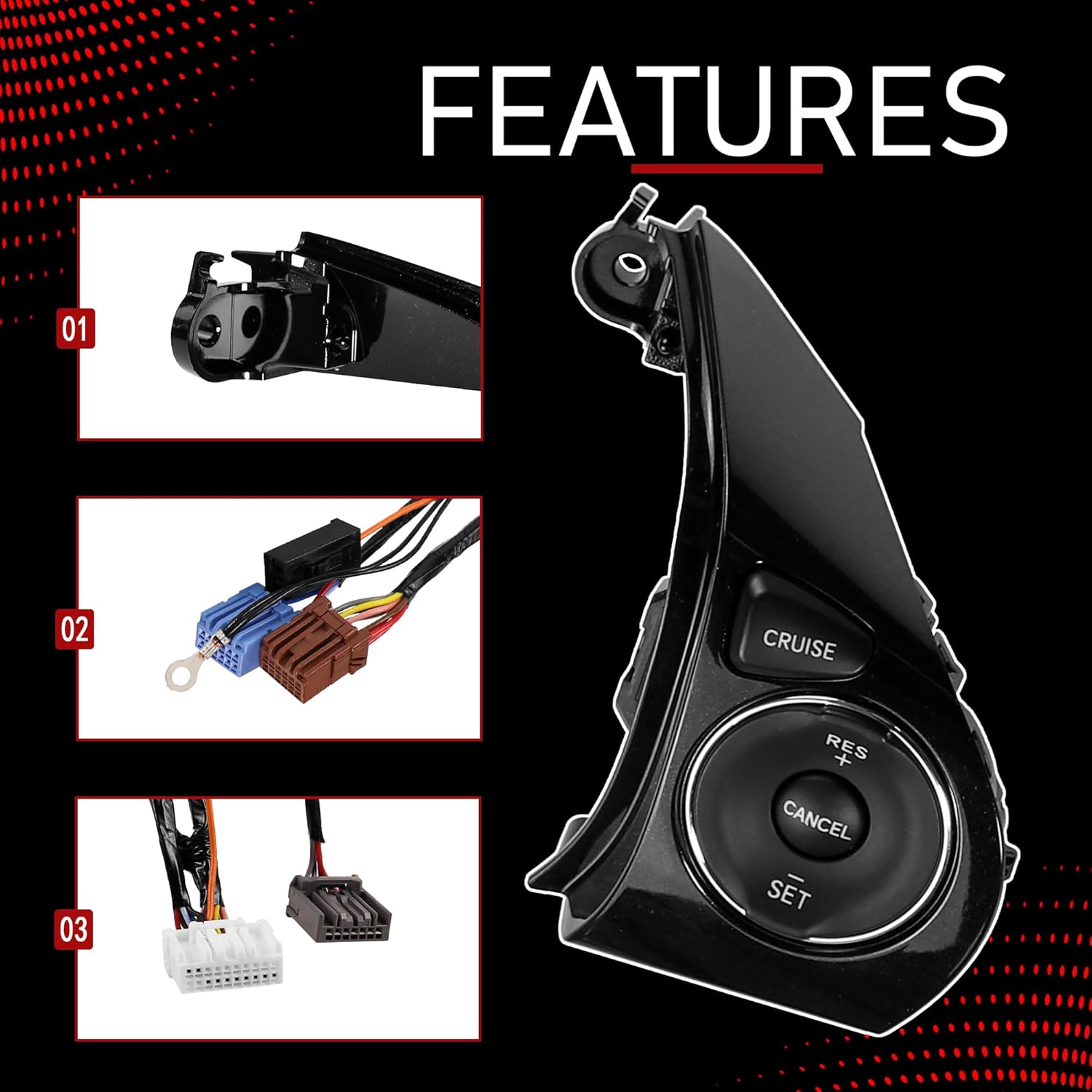 Pair Steering Wheel Cruise & Audio Button Control Switch Compatible with 2012 2013 2014 2015 Honda Civic 1.8L Replaces 35880-TR6-A01 35880-TR0-A02 35880-TR6-A02