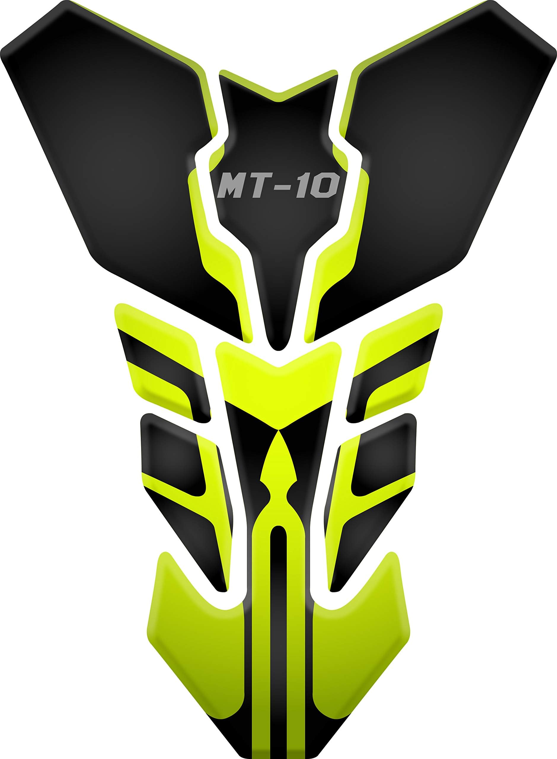 Motorcycle Tank Pad Tankpad Protector 3D Gel Protection compatible with YAMAHA MT-10 (Neo Yellow)