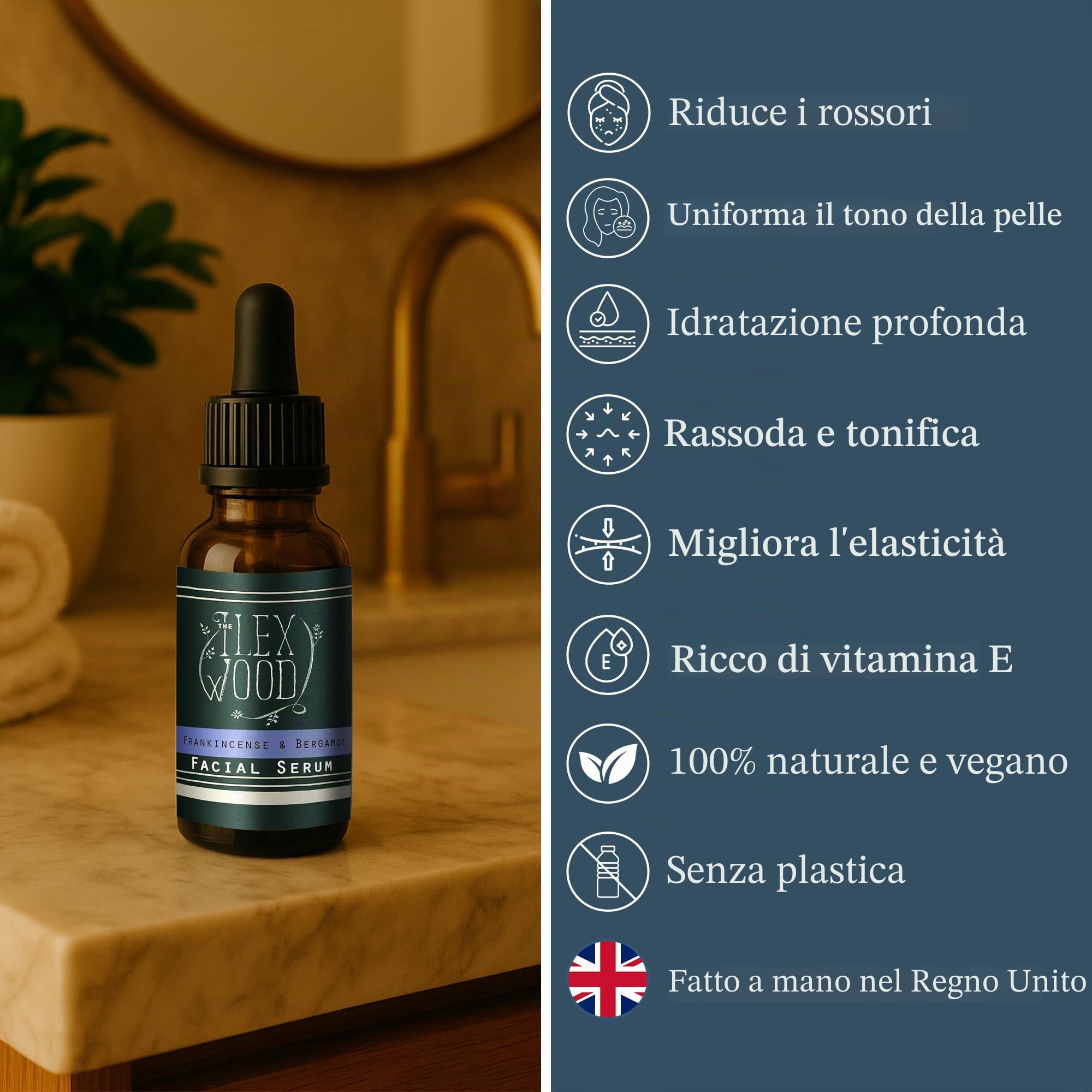 Set regalo con franchincenso e bergamotto │ Crema viso e siero, realizzati a mano, 100% naturali, vegani, idratanti, antietà, cruelty free, senza olio di palma, senza plastica