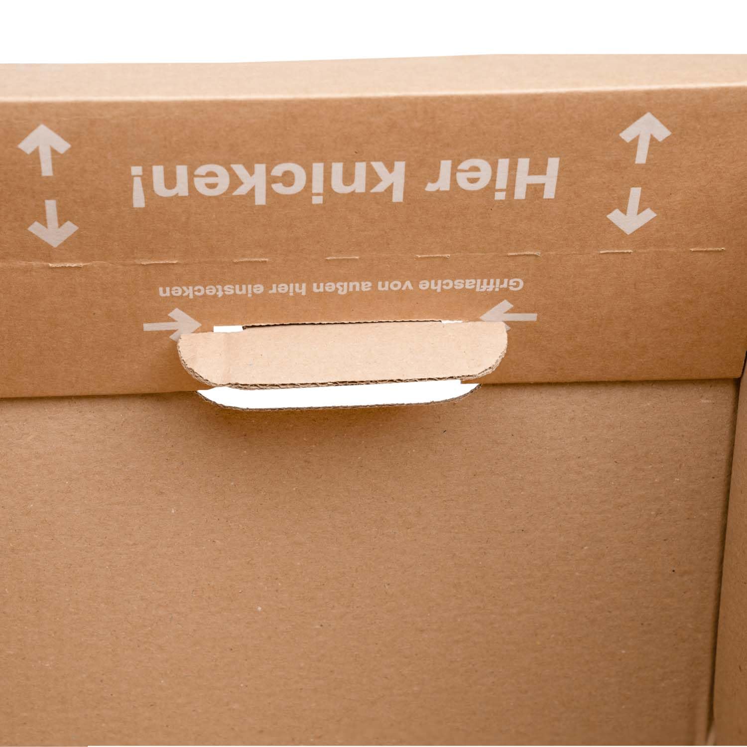 Umzugskartons 62x30x33 cm zweiwellig stabil bis 40 kg verstärkte Griffe stapelbar (20 Stück)