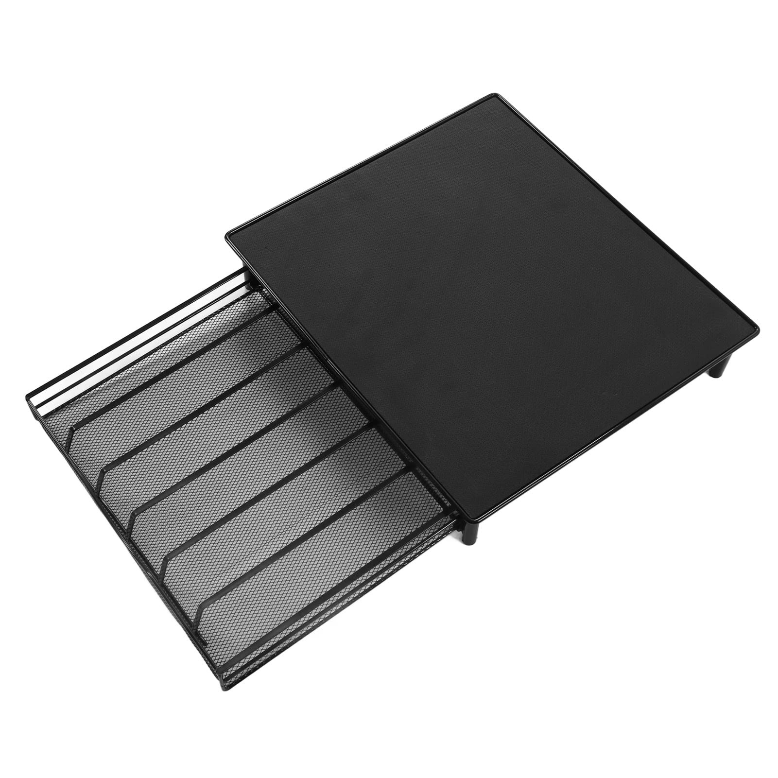 Cassetto Portaoggetti per Cialde di caffè, Cassetto Organizer per Capsule Top Antiscivolo 36 capacità per Ufficio (Nero)