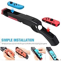 Vista 3 de Controlador de pistola de juego INFURIDER para Nintendo Switch juego de caza mango de agarre compatible para juegos de disparos Joy-con controlador