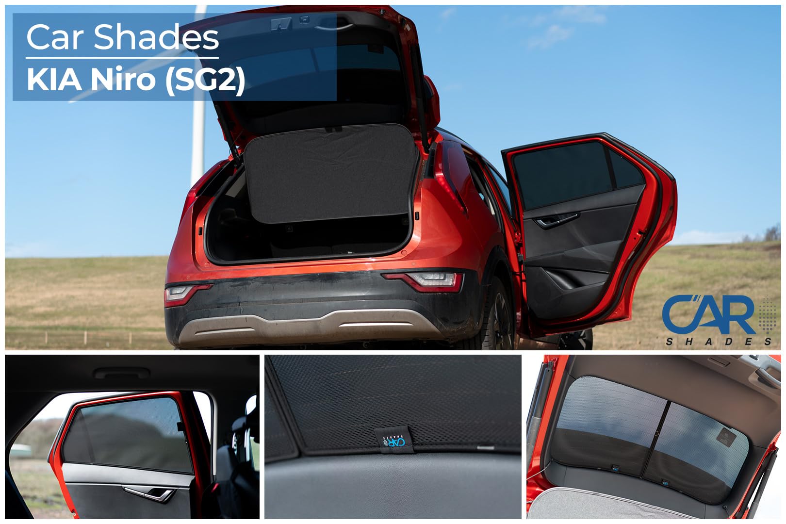 Car Shades Jeu de Pare-Soleil sur Mesure pour Voiture
