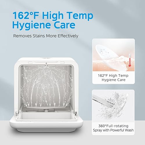 Miniatura 5 de Midea WQP4-2601-US Minilite - Lavavajillas para encimera, color negro