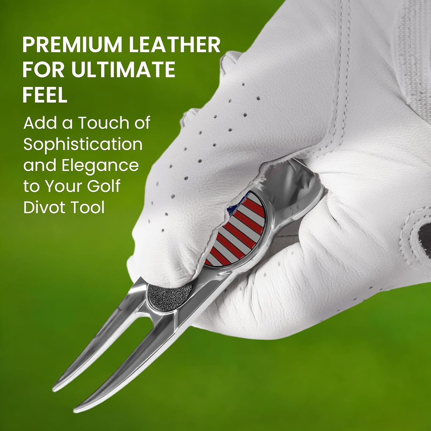 Amy Sport Golf Divot Repair Tool 7-in-1 Leather Grip 3 Pack image 3