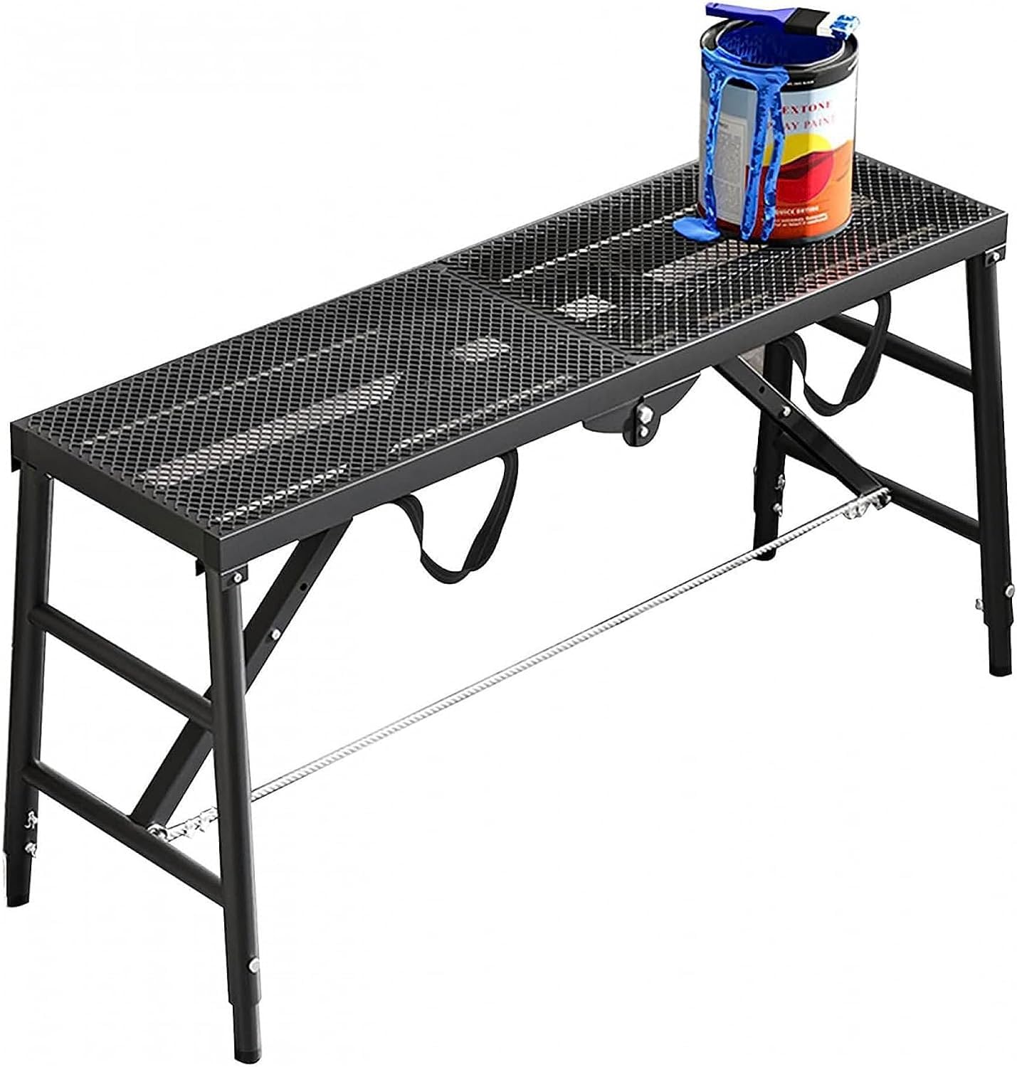 Portable Scaffold Ladder - Adjustable Height Platform Step Bench Steel Work Platform for Welding & Construction Versatile Scaffolding Step for Safe Work at Any Height