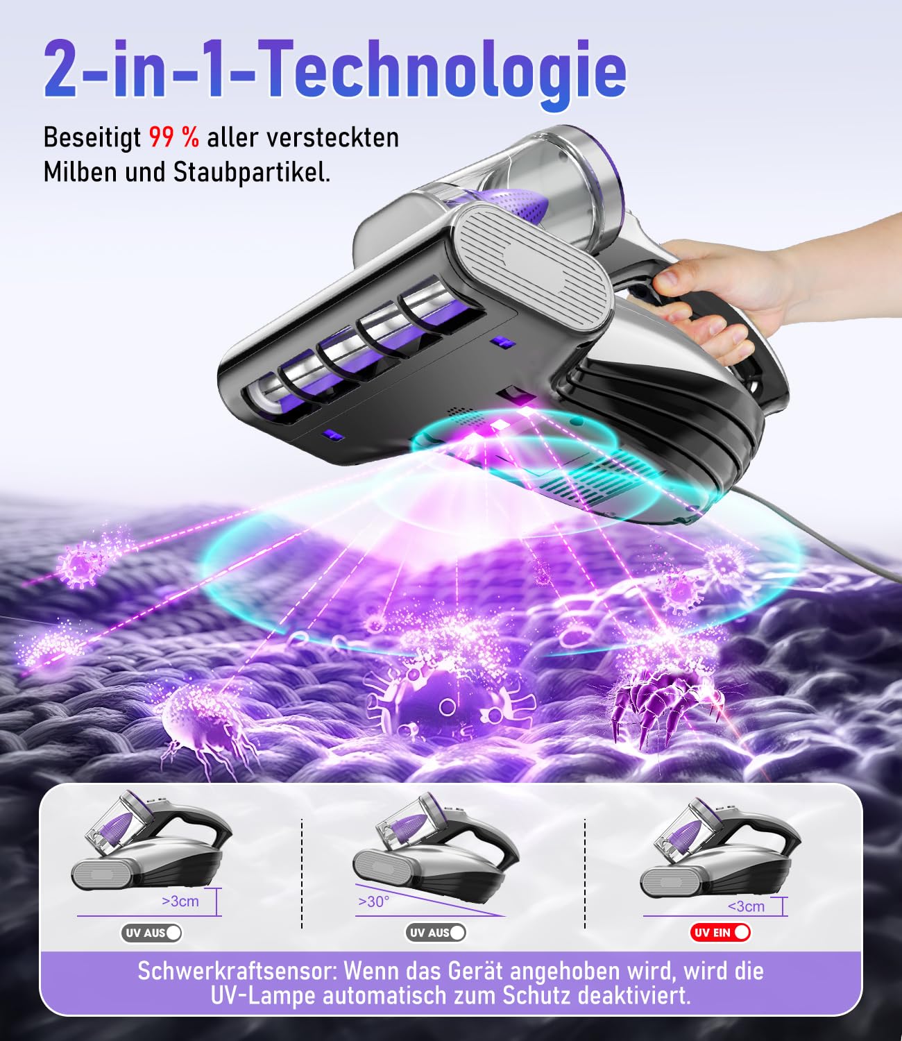 PEXCHO PM600 Milbensauger mit UV-Licht