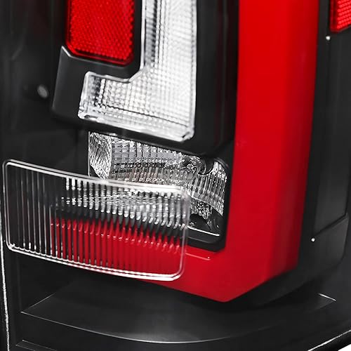Miniatura 8 de SPEC-D TUNING Luces traseras negras mate con intermitentes secuenciales LED rojos y animación de arranque compatibles con Chevy Tahoe 2007-2014,