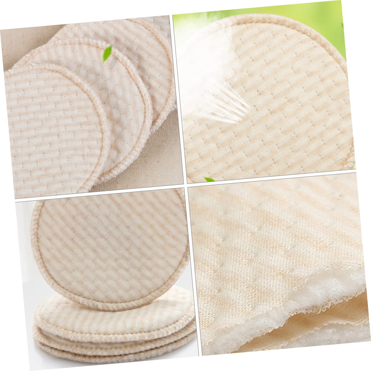 VICASKY 12pezzi Coppette Assorbilatte Lavabili Cotone Naturale Assorbenti e Traspiranti Per Mamme Allattamento Design Antiscivolo e Riutilizzabili
