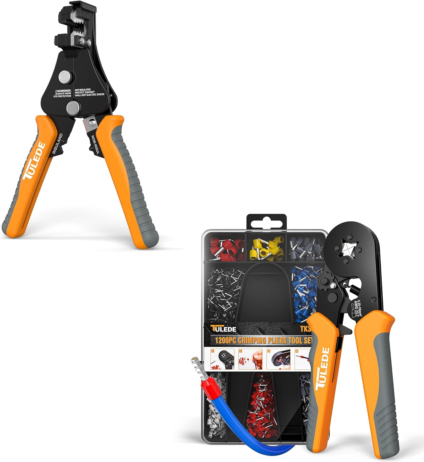 Wire Strippers and Crimpers Tool Boudle Set - 7 Inch and Crimpers Tool Kit