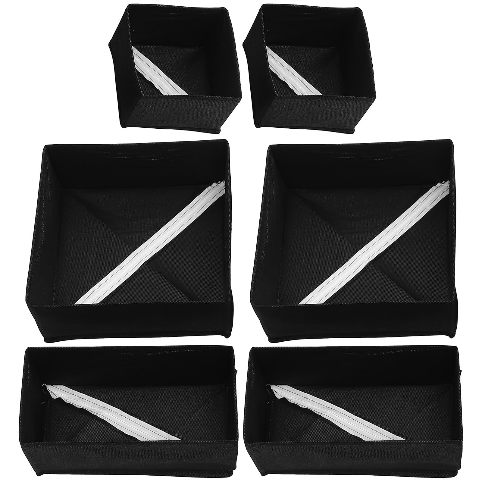 Boîtes de rangement sous-vêtements pliables lot de 6 organiseurs noirs pour tiroirs