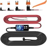 Kit de fils d'arrêt de Cam, Mini USB Kit de fil dur Fuse pour Dashcam, 12V-24V à 5V Car Dash Chargeur de caméra cordon d'alimentation, cadeau 4 Fuse câble de robinet et outil d'installation(11,5ft)