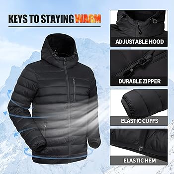 GHAYUCR Herren Pufferjacke - Super Warme Winterjacke Für Outdoor-Abenteuer