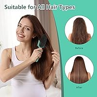 Vista 4 de Cepillo de pelo rizado, cepillo definidor de rizos, cepillo de pelo, flexible, mejora de rizos, reduce tirones (verde)