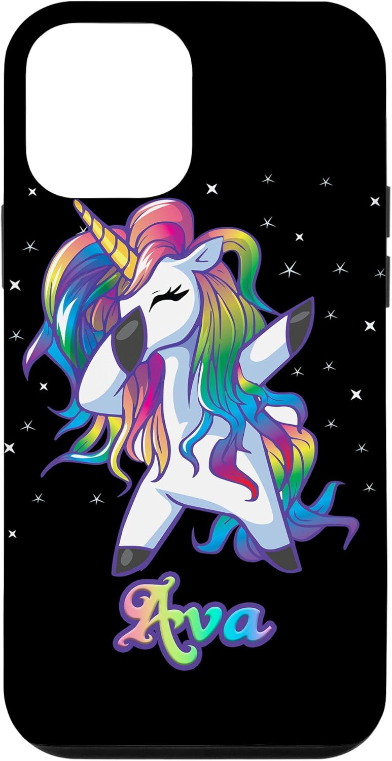 iPhone 12/12 Pro Phone Case Unicorn Dabbing AVA Custom Personalized Case