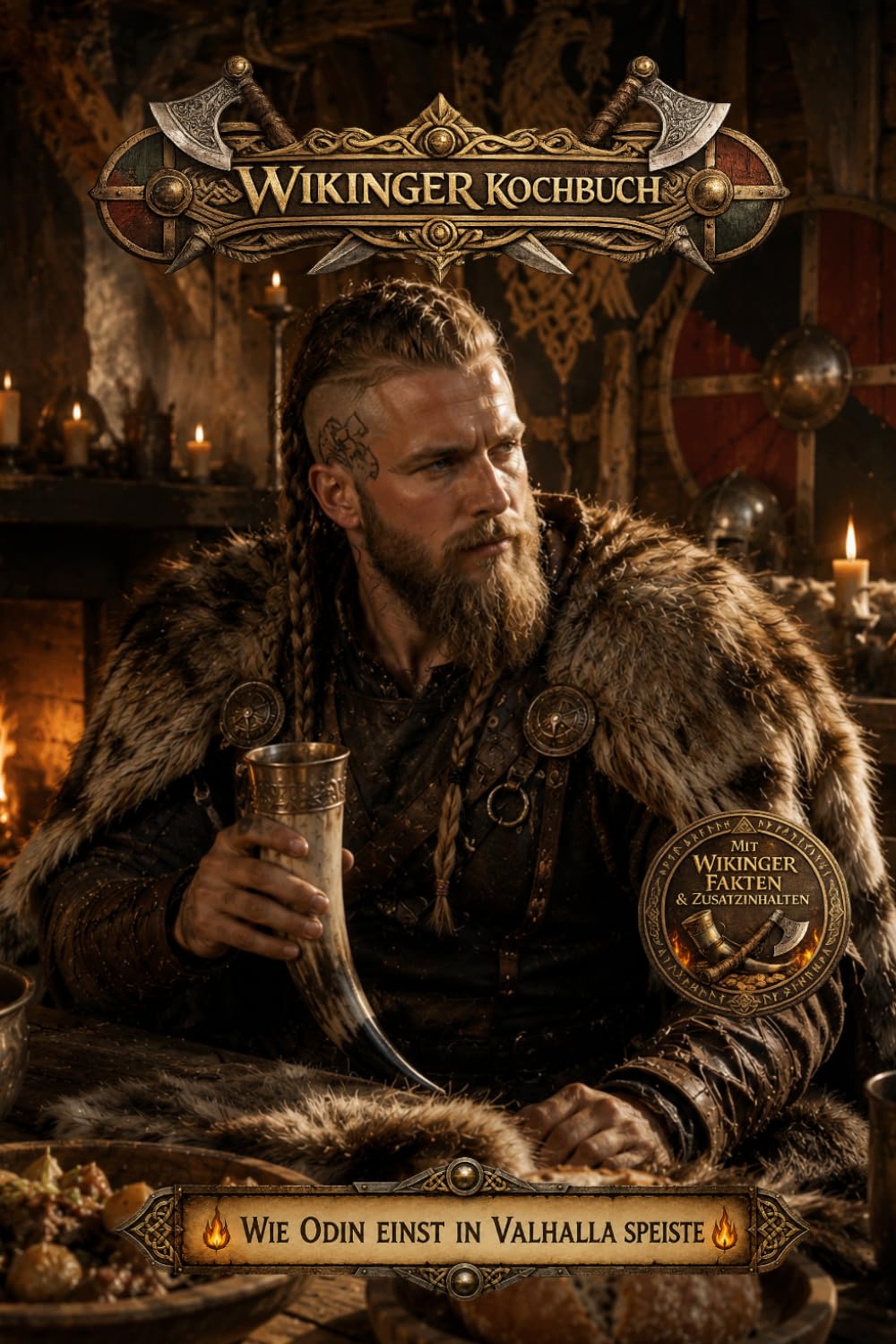 Wikinger Kochbuch - wie Odin einst in Valhalla speiste: Kochbuch mit rustikalen Rezepten, Trinksprüchen und Ritualen – Speisen wie die Nordmänner - nordische Küche - perfektes Wikinger Geschenk