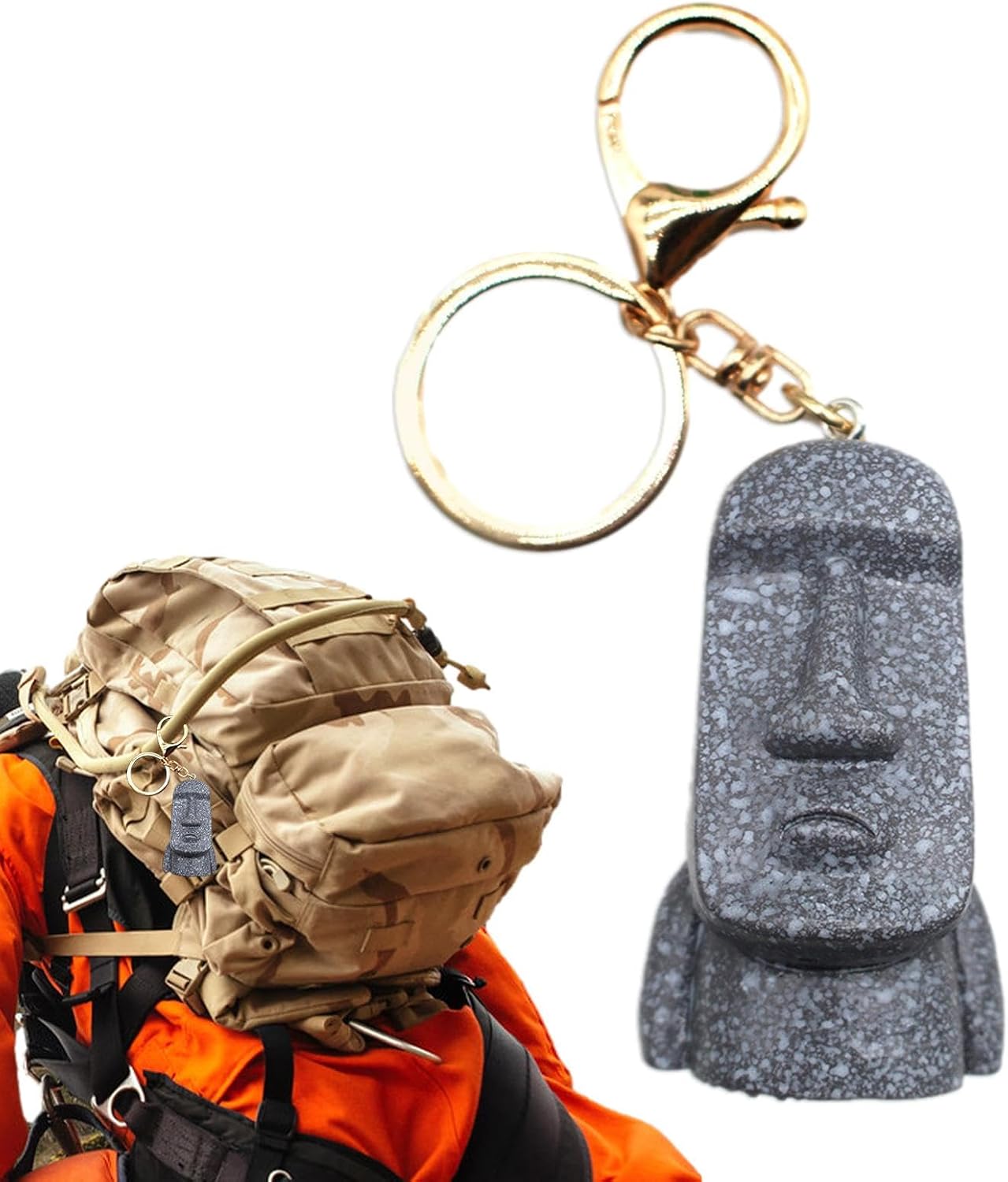 Easter Island Statues - Car Hanging Ring Accessories, Keychain Toys Gift Cute Pendants For Car Keychains Hangings Ring Accessories Stone Decoration image 5