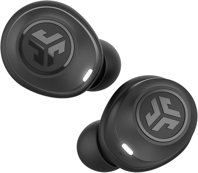 JLab JBuds Air True Wireless Earbuds, Wireless Headphones Bluetooth - Wireless Ear Buds with USB Charging Case, IP55 Sweat Resistant Sports Earphones and Custom EQ3 Sound - Bluetooth Earbuds, Black