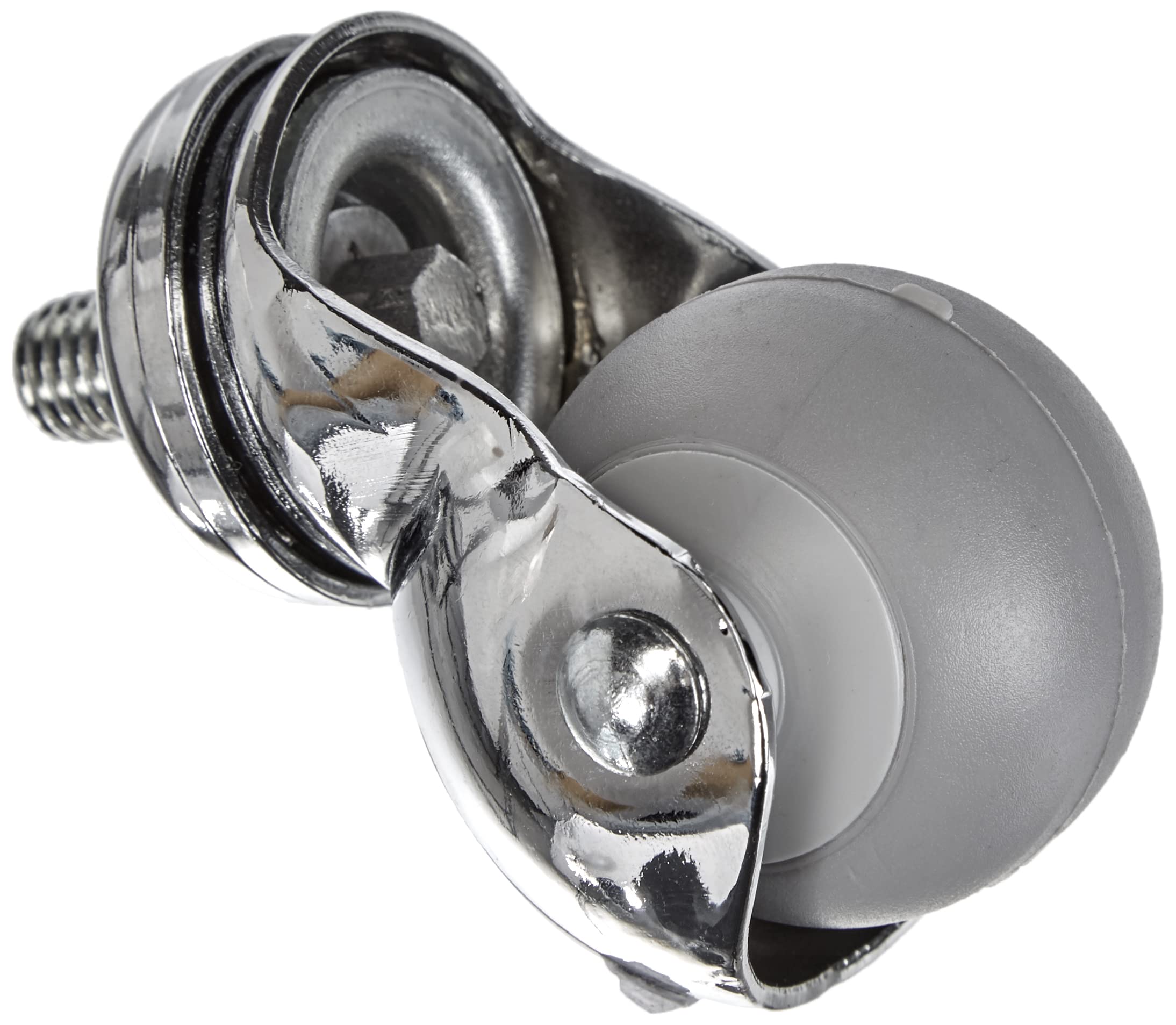 bs_rollen F50.040 Ball Swivel Castor Diameter 40 mm Maximum Load 30 kg with Thread Pin Rubber Grey