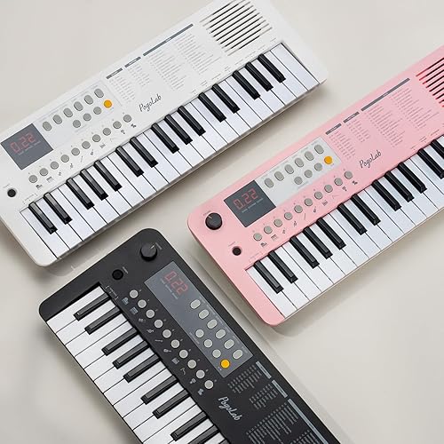 Miniatura 7 de Piano de teclado pequeño de 37 teclas, mini teclado portátil con función de transposición y octava, con pantalla LED y altavoz integrado, teclado de