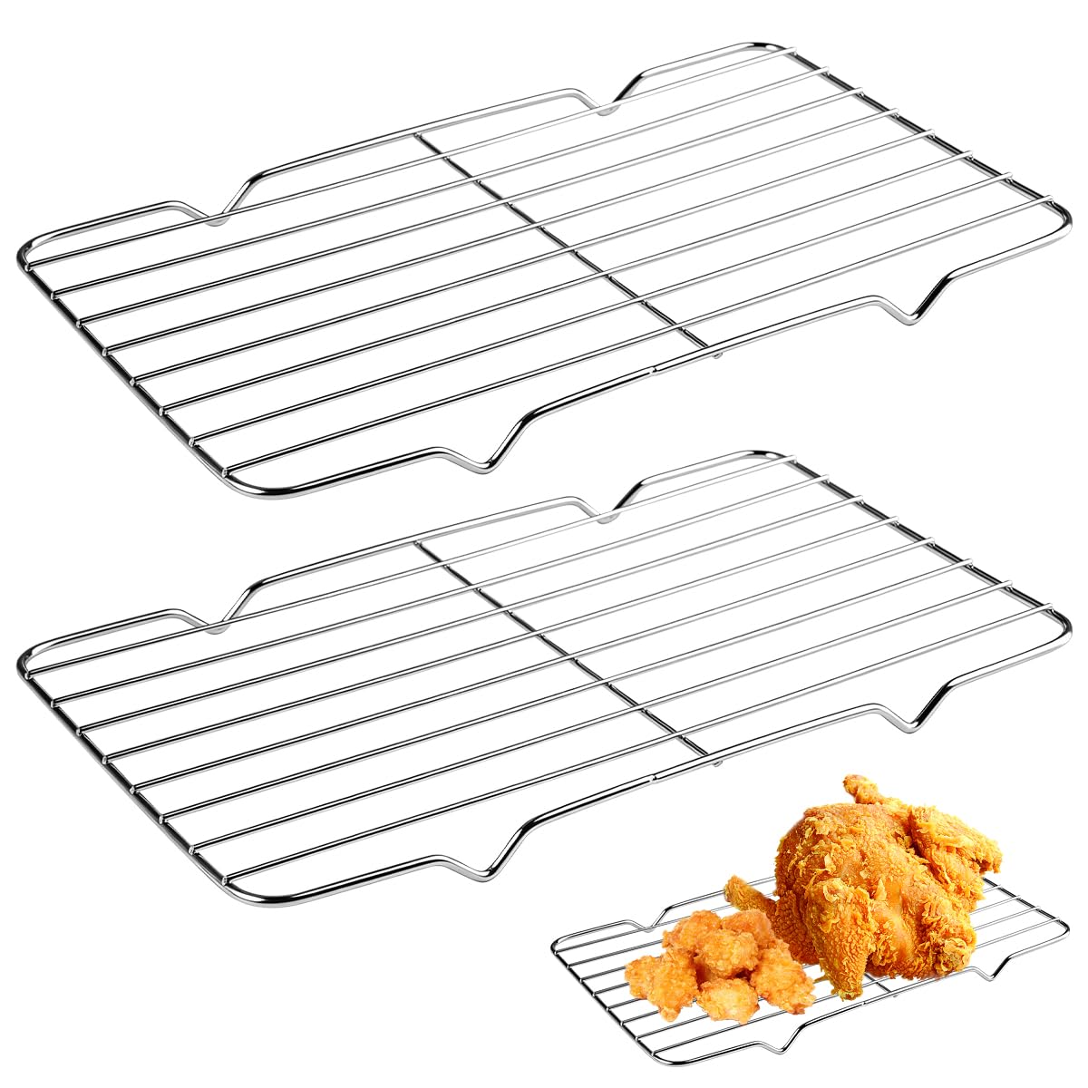Grille de Refroidissement Pâtisserie Acier Inoxydable 26×15.6x1.5 cm Rectangulaire