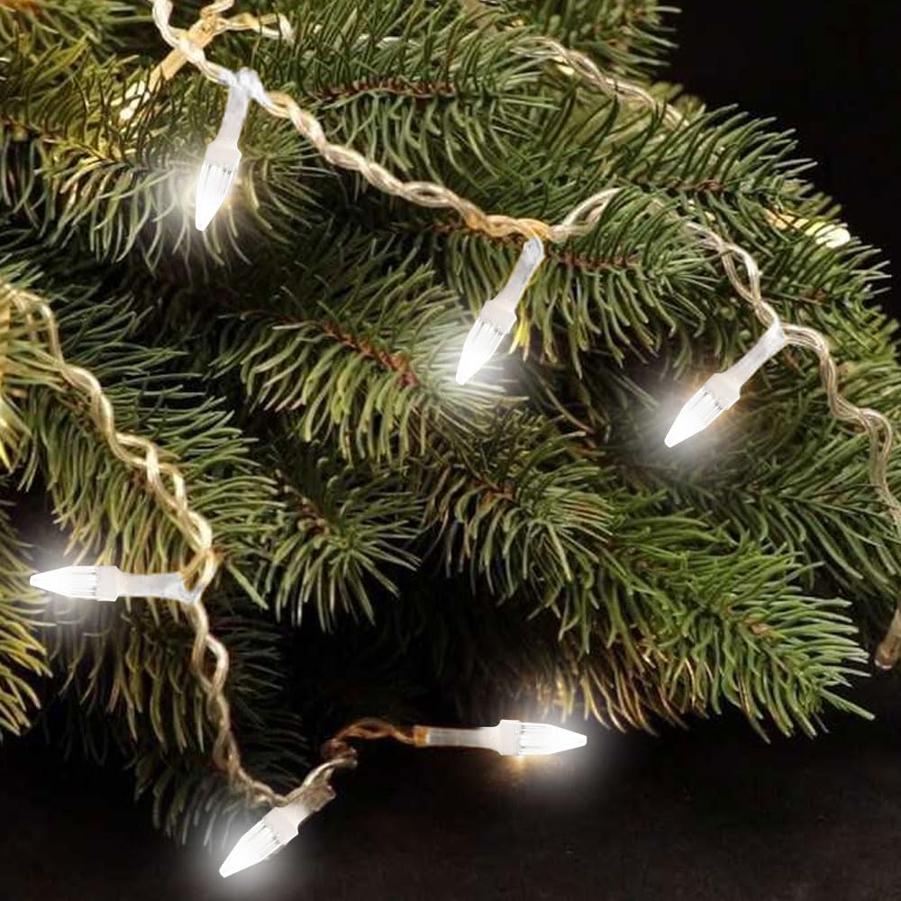 Lang Lichterkette Außen Strombetrieben,100M 800LEDs Mini Glühbirne Lichterkette Weihnachtsbeleuchtung Außen Innen Baum Lichterkette 8 Modi mit Fernbedienung, Timer,Wasserdicht(Weiss)