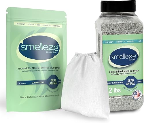 SMELLEZE Ultimate Odor Removal Bundle – 2 lb. Granules + 1 Reusable Pouch