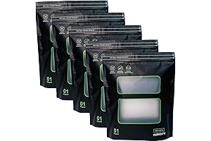 5PCS 1 Pound Storage Grove Bags 58%-62% RH 2-Way Humidity Control Bags...