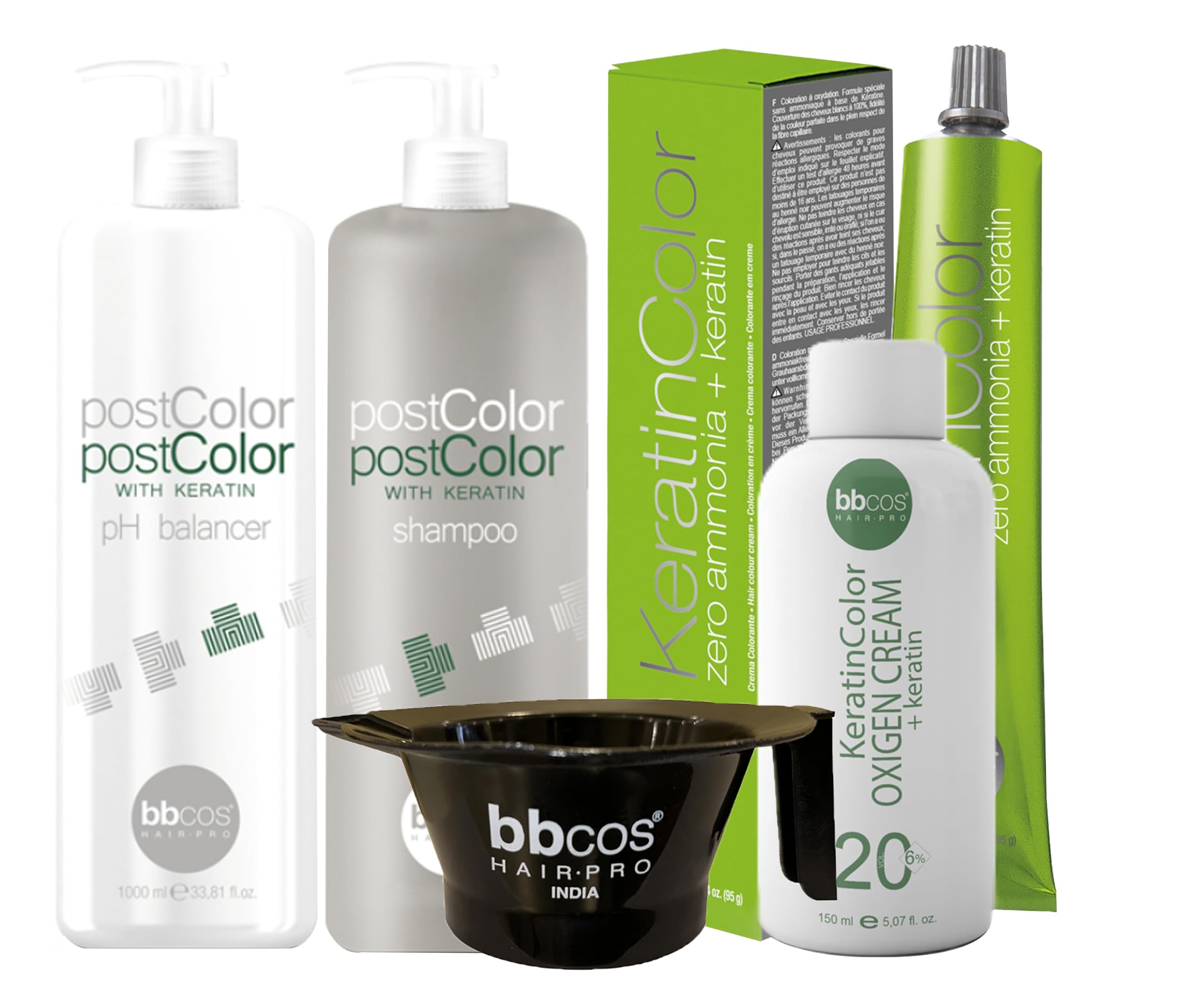 KeratinColor Ammonia Free Permanent Hair Color With Activator, PostColor Shampoo, pH Balancer & Colour Mixing Bowl Combo Kit Set For Women Hair Dye-image-23