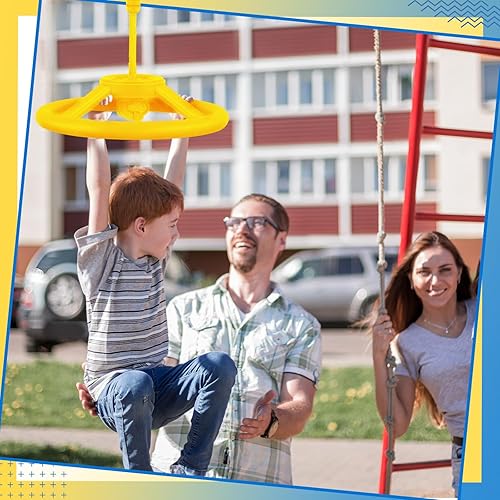 Miniatura 5 de 6 piezas Ninja Wheel Obstáculo Ninja Warrior Carrera de obstáculos Swing Monkey Wheel Ninja Warrior Slackline Kits