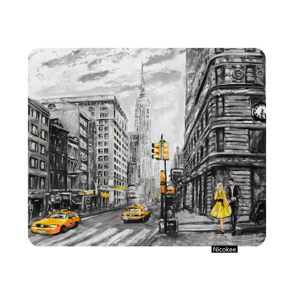 Nicokee Gaming Mouse Pad Love from New York Non-Slip Rubber Mouse Pad for Computers, Laptop, Office, Home Rectangle Personalized Mousepad 9.5 Inch x 7.9 Inch