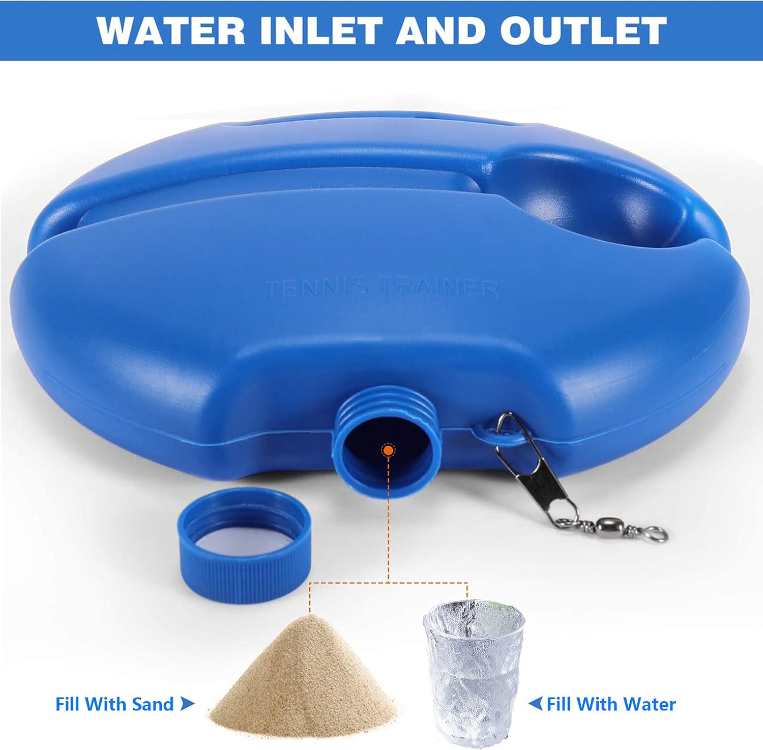 U/D Tennis Trainer Rebound Balls with Practice Rope, Kawasaki Solo Tennis Training Equipment with 1/3 Ball for Self-Practice (1 Ball) : Sports & Outdoors