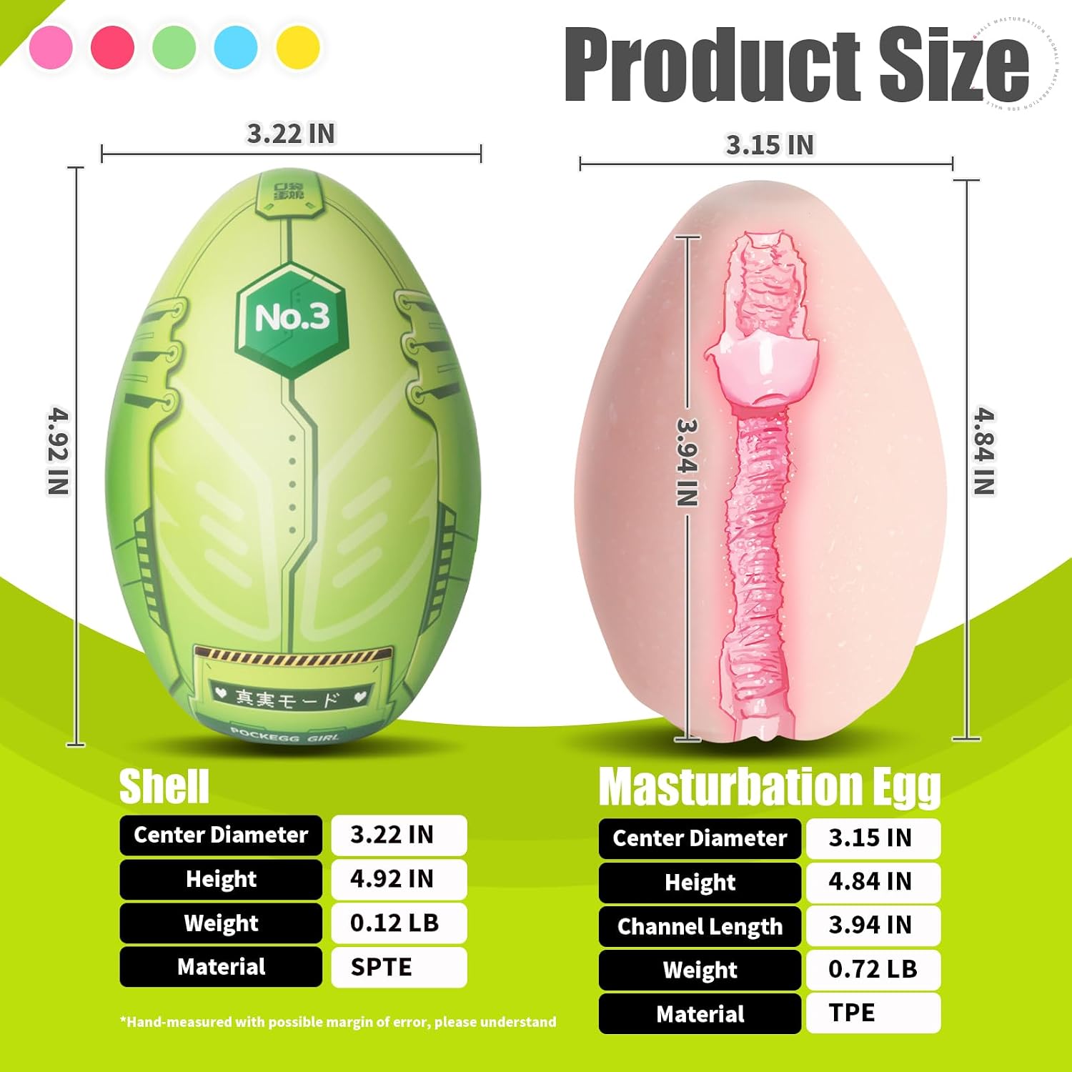 Male Masturbator Egg Pocket Stroker Sleeve with Masturbation Cup Adult Sex Toys for Men Green