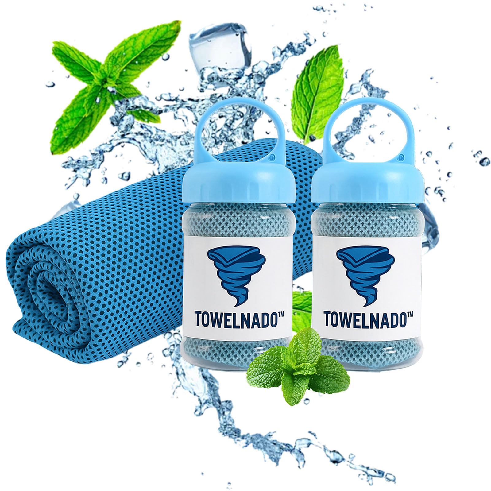 VLSVLS Towelnado Ice Cooling Towels 30x100 Cm, Stay Cool Ice Towel for Neck Hot Weather, Cool Towel Bottle for Neck, Hot Weather, Gym, Yoga, Golf, Running (2)