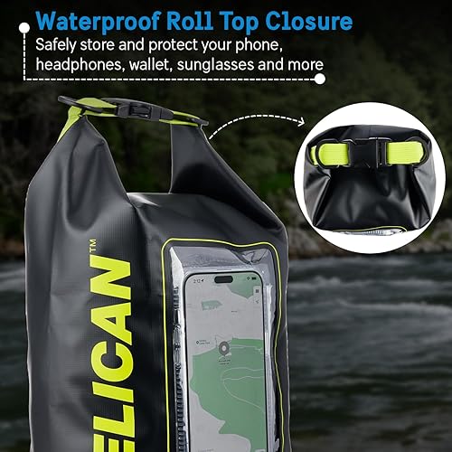 Miniatura 5 de Pelican Marine - Bolsa seca impermeable IP68 con tapa enrollable 5 litros con funda integrada para iPhone 14 Pro Max 13 Pro Max 12 Pro Max 11 bolsa