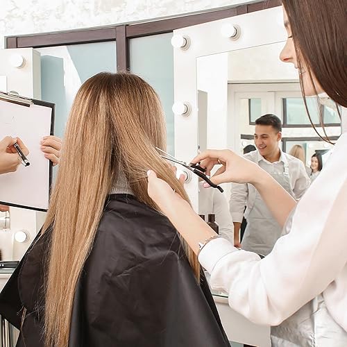 Miniatura 5 de 3 capas de maquillaje para clientes, baberos de salón de belleza, bata corta para clientes, delantal ligero para barba, tinte para cabello, capa