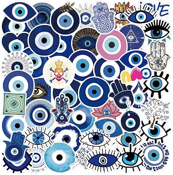 Giantree Evil Eye Graffiti Stickers, 50Pcs New Waterproof Stickers for Laptop Scrapbook Water Bottle Phone Notebooks Diary