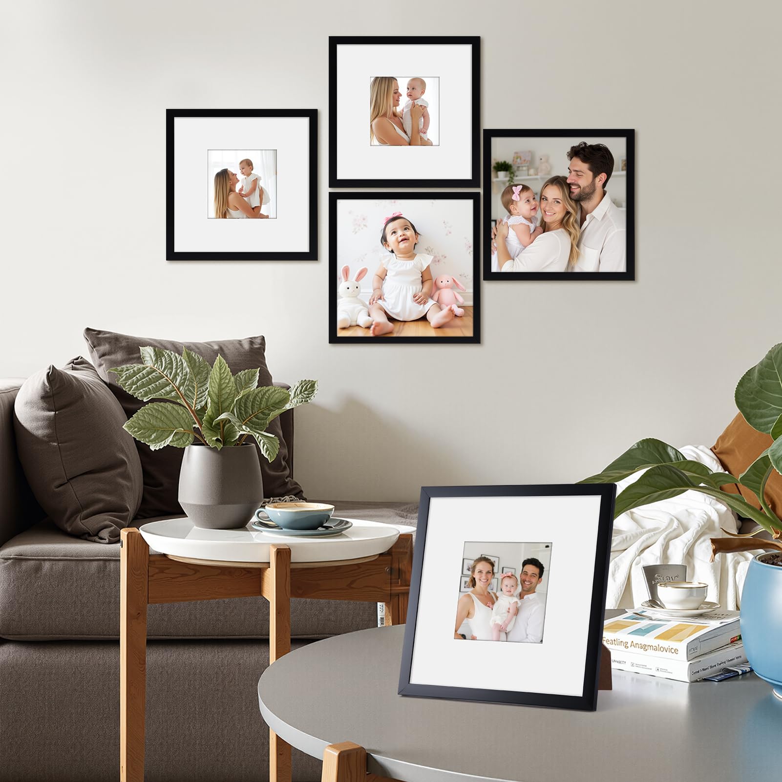 VUVUZULA Lot de 3 cadres photo A4 Noir 21x30 cm Cadres photo DIN A4 avec passe-partout pour certificats VUVUZULA Lot de 3 cadres photo A4 Noir 21x30 cm Cadres photo DIN A4 avec passe-partout pour certificats