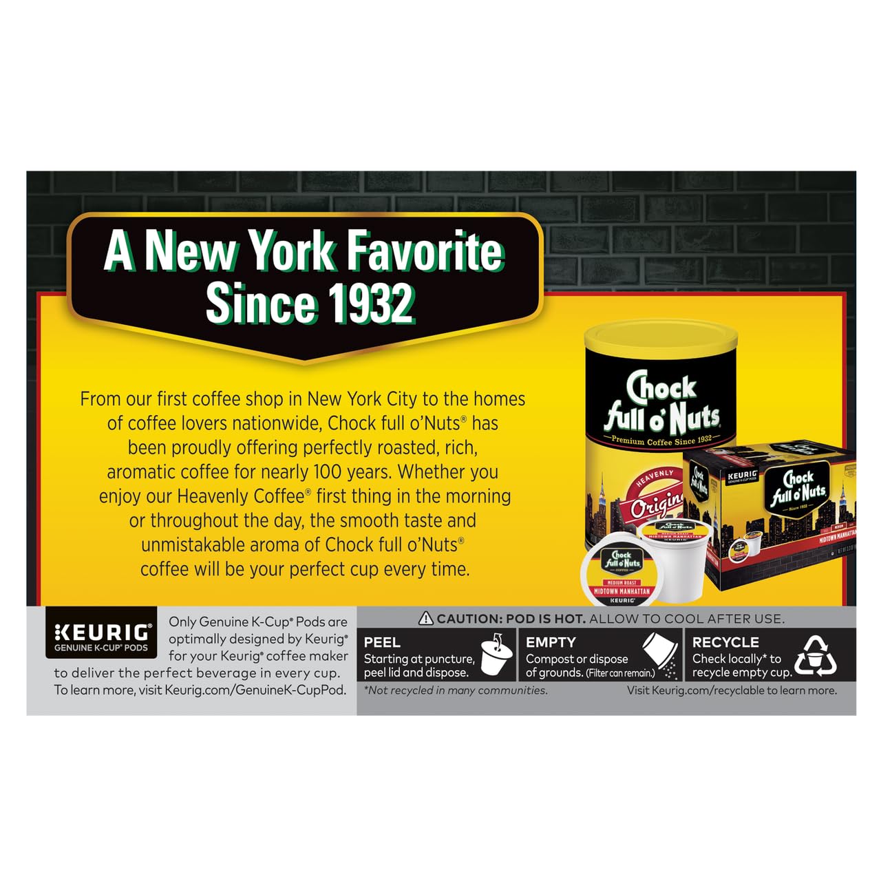 Amazon.com: Chock Full o'Nuts Heavenly Hazelnut Coffee, Compatible