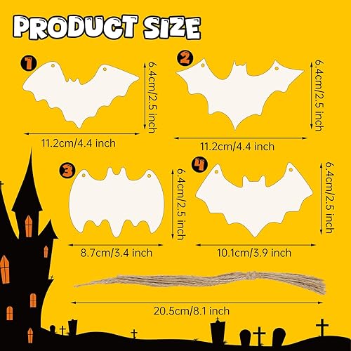 Miniatura 51 de Paquete de 50 rebanadas de madera pintables en blanco para colgar en forma de corazón natural para niños, manualidades, manualidades H-50 corazones