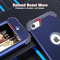 Vista 7 de IDweel Funda para iPod Touch de 7ª generación con 2 protectores de pantalla, híbrida 3 en 1, a prueba de golpes, delgada, resistente, carcasa de Azul