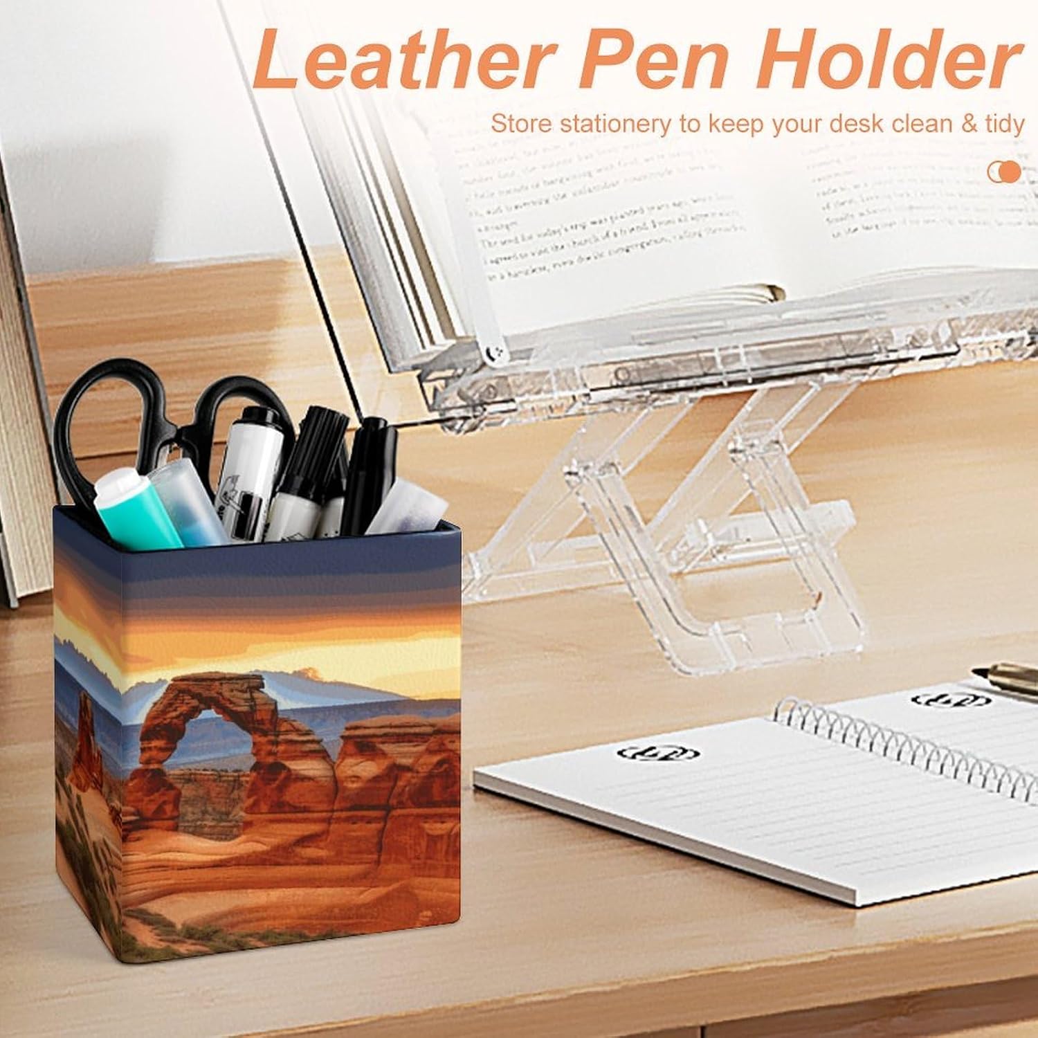 Pencil Holder for Office Supply Arches National Park Desk Organizer image 4